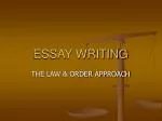 Mastering Essay Writing: The Law & Order Approach - slide 1