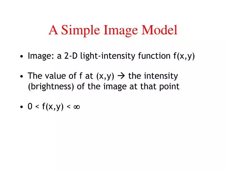 a simple image model