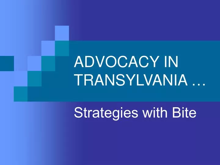 advocacy in transylvania