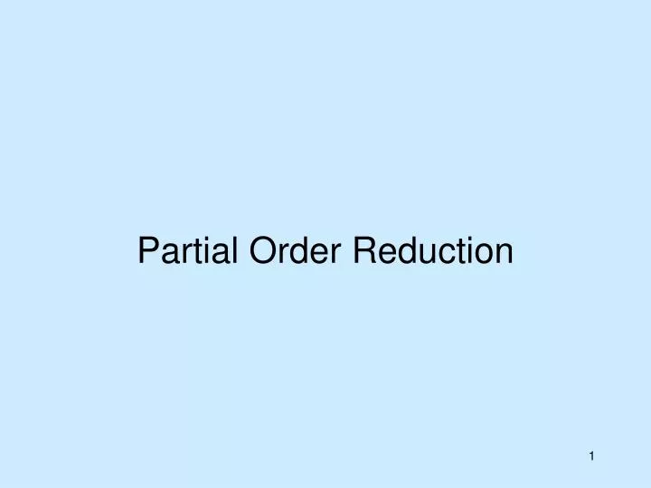 partial order reduction
