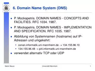 6. Domain Name System (DNS)