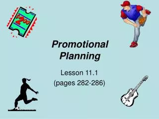 Promotional Planning
