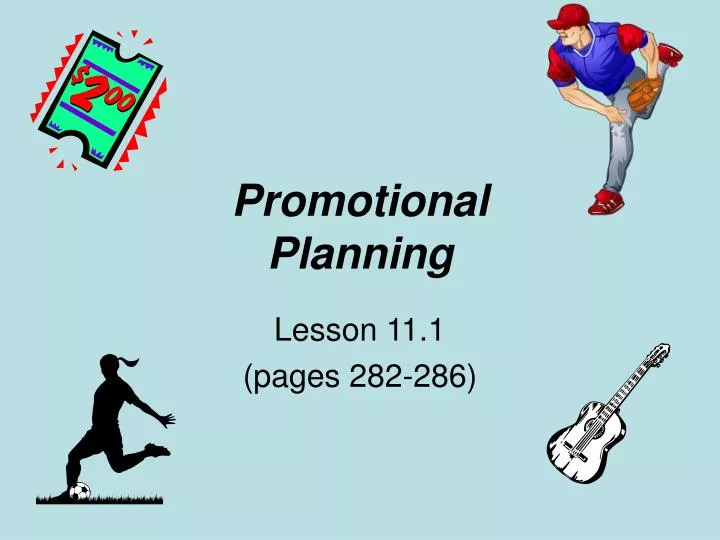 promotional planning