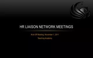 HR Liaison Network Meetings