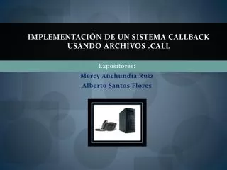 Implementación de un Sistema Callback usando archivos ll