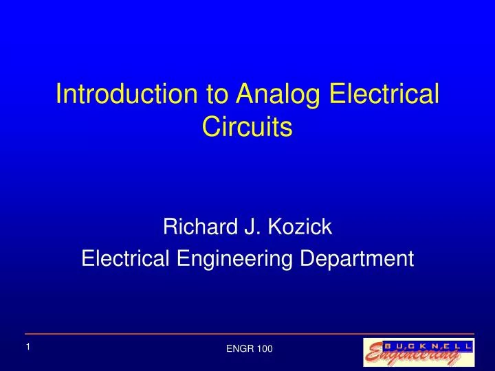 introduction to analog electrical circuits