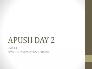 APUSH DAY 2