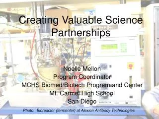 Creating Valuable Science Partnerships