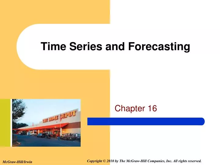 time series and forecasting