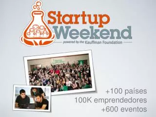 +100 países 100K emprendedores +600 eventos