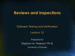 Reviews and Inspections - slide 1