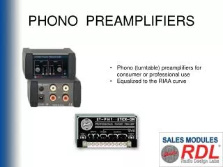 PHONO PREAMPLIFIERS