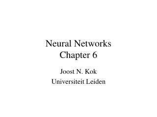 Neural Networks Chapter 6