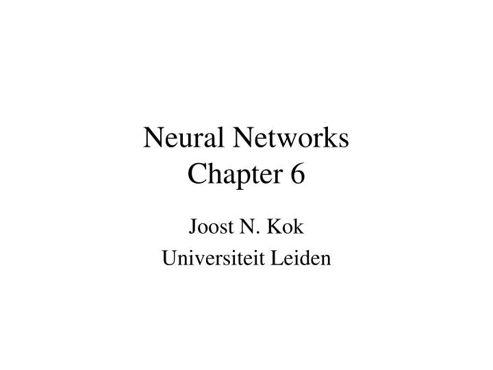 neural networks chapter 6