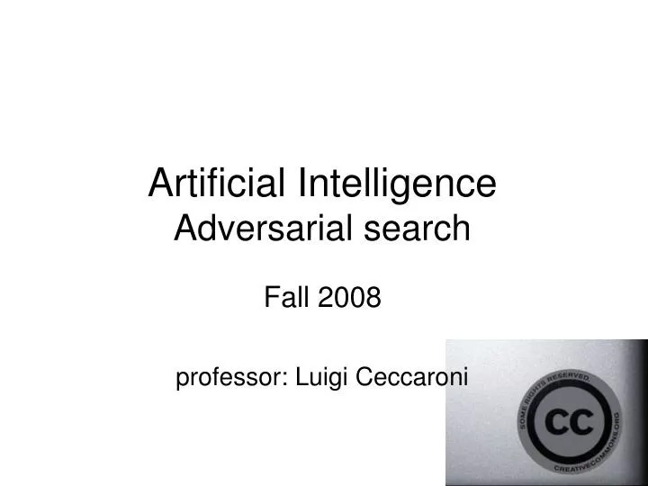 artificial intelligence adversarial search