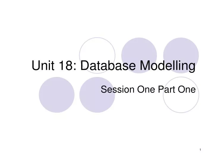 unit 18 database modelling