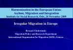 Harmonization in the European Union: Asylum, Migration and Integration - slide 1