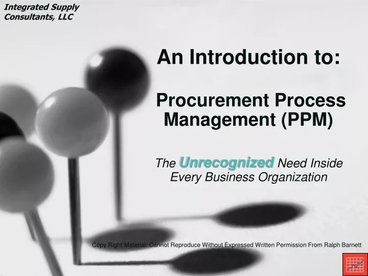 an introduction to procurement process management ppm