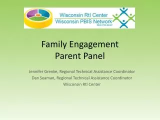 Family Engagement Parent Panel