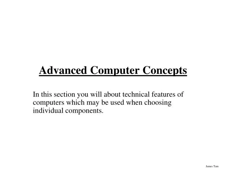 advanced computer concepts