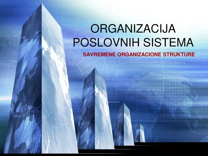 organizacija poslovnih sistema