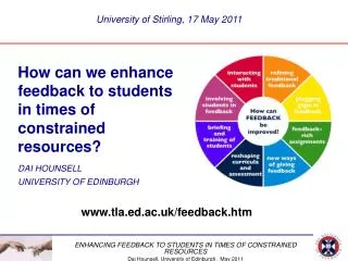 How can we enhance feedback to students in times of constrained resources? DAI HOUNSELL