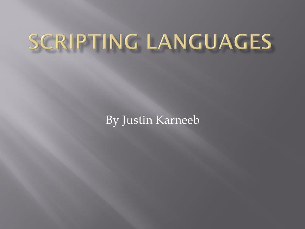 PPT - Scripting Languages PowerPoint Presentation, free download - ID ...