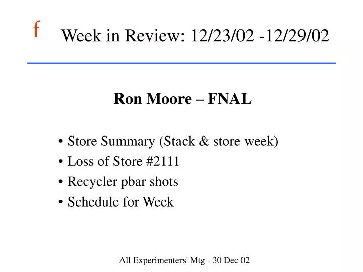 store summary stack store week loss of store 2111 recycler pbar shots schedule for week