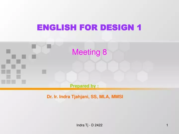 english for design 1