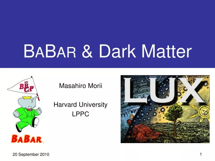 b a b ar dark matter