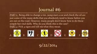 Journal #6
