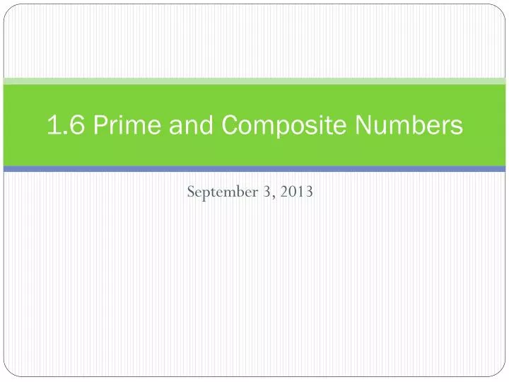 1 6 prime and composite numbers