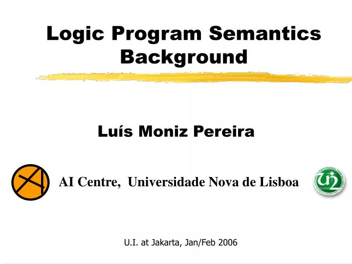 logic program semantics background