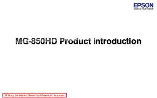 MG-850HD Product Introduction
