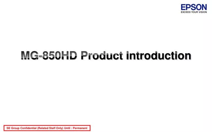 mg 850hd product introduction