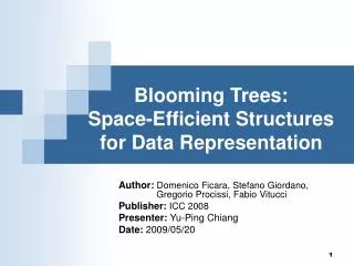 Blooming Trees: Space-Efficient Structures for Data Representation