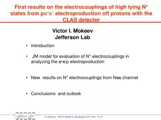 Victor I. Mokeev Jefferson Lab
