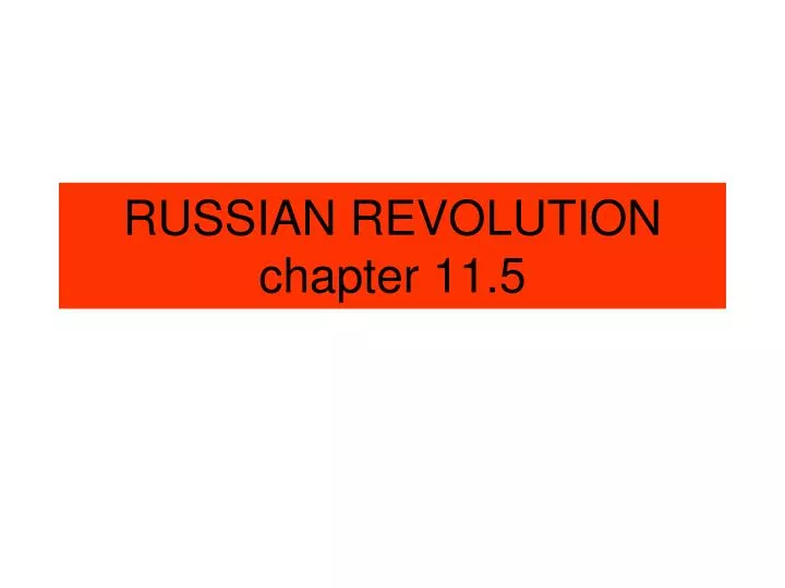 russian revolution chapter 11 5