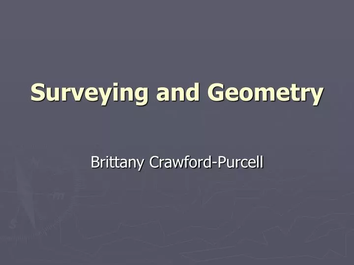 surveying and geometry