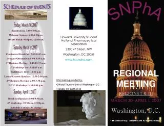 REGIONAL MEETING REGIONS I &amp; III March 30-April 1, 2007 Washington, D.C.
