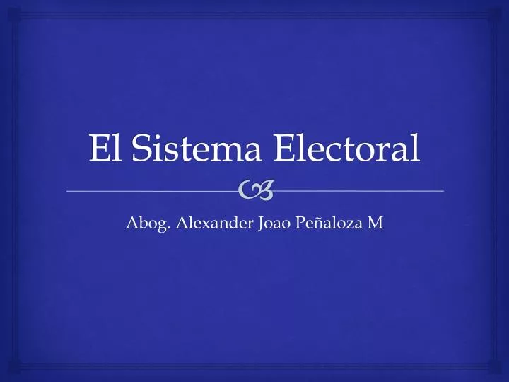 el sistema electoral