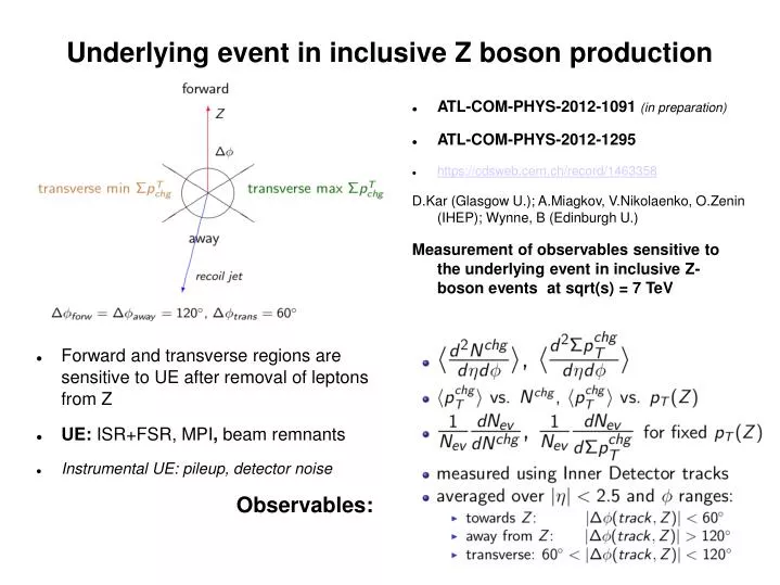 underlying event in inclusive z boson production