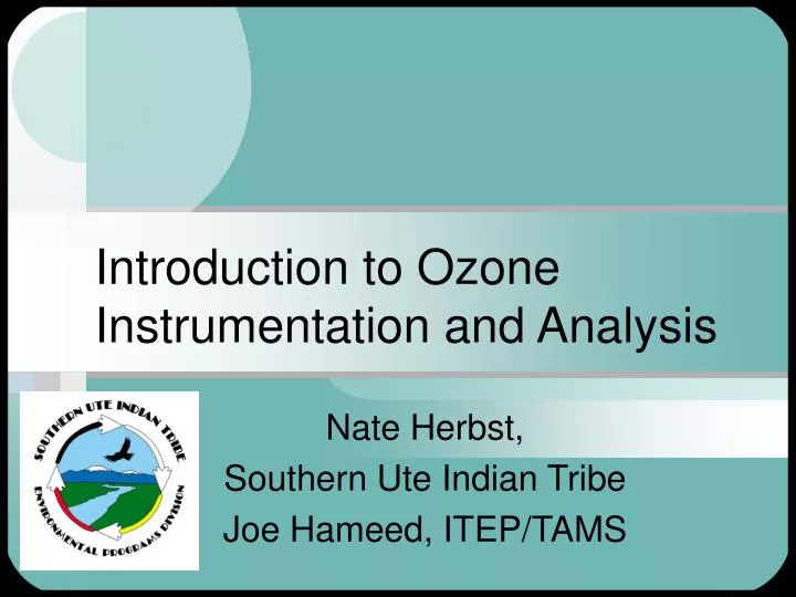 introduction to ozone instrumentation and analysis