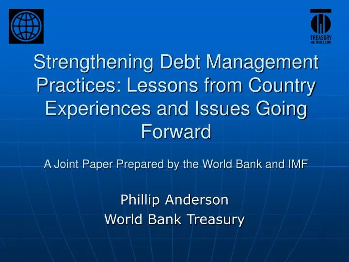 phillip anderson world bank treasury