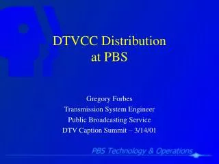 DTVCC Distribution at PBS