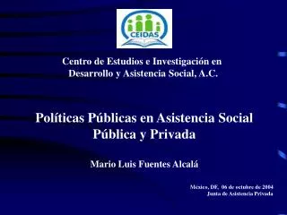 Centro de Estudios e Investigación en Desarrollo y Asistencia Social, A.C.