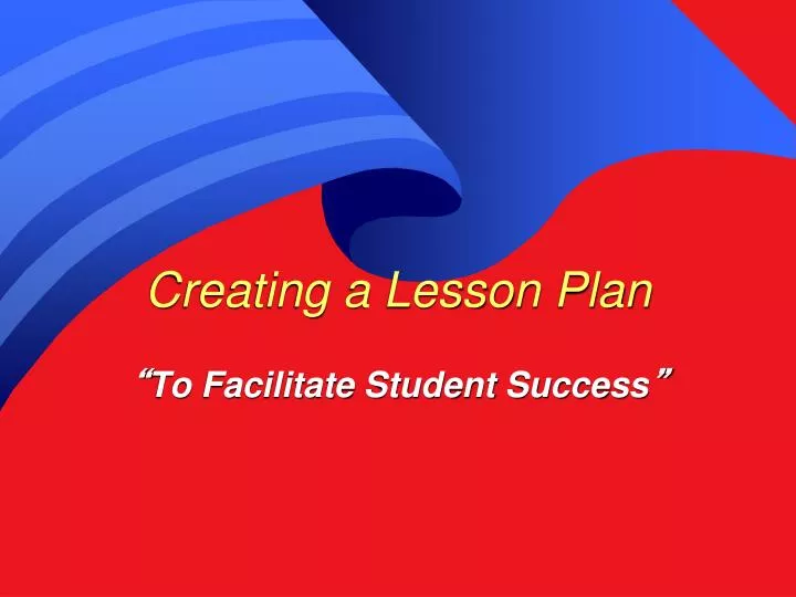 creating a lesson plan