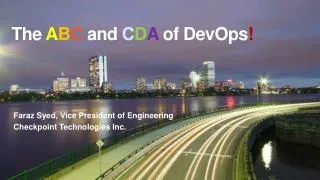 The A B C and C D A of DevOps !