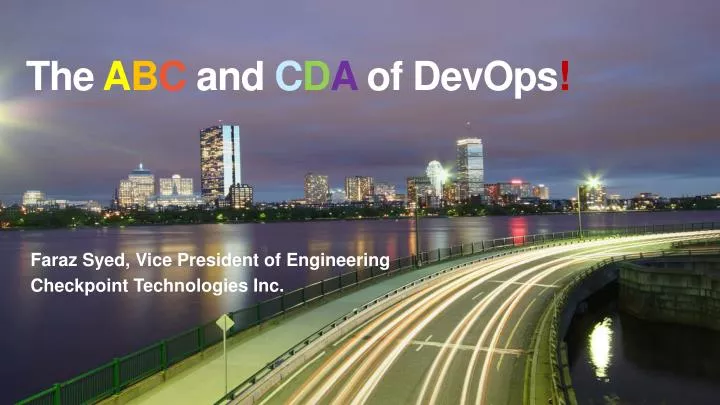 the a b c and c d a of devops