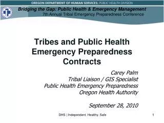Tribes and Public Health Emergency Preparedness Contracts